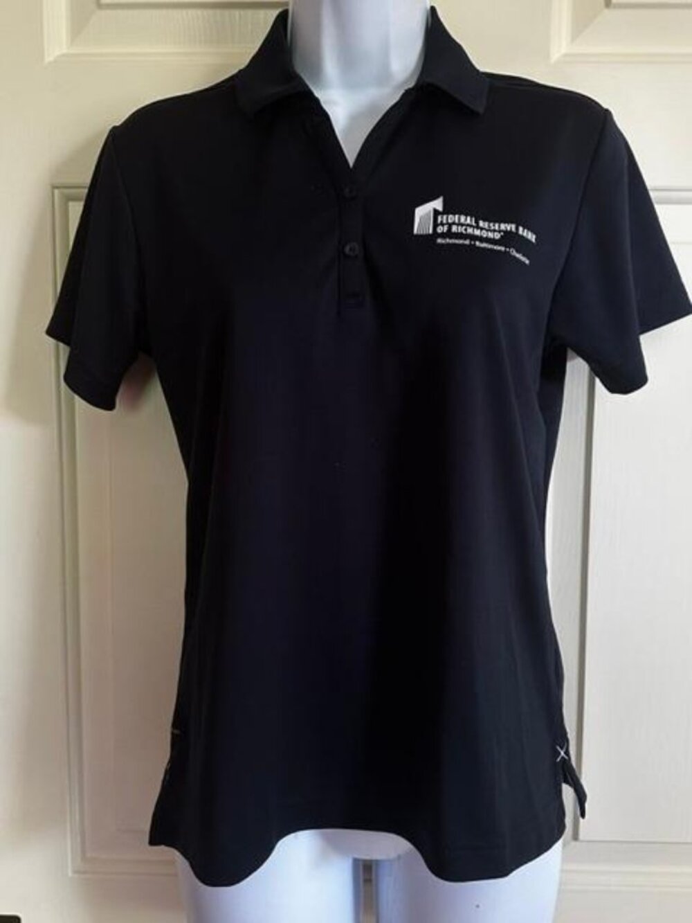 * Federal Reserve Bank of Richmond Woman's Navy Blue Polo New USA Size S